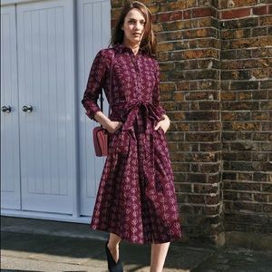 Boden shirt dress with tie size 4